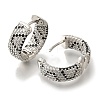 Rack Plating Brass Micro Pave Cubic Zirconia Hoop Earrings EJEW-H016-23P-2