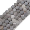 Natural Druzy Agate Beads Strands G-NH0024-A02-8mm-2