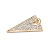 Brass Micro Pave Clear Cubic Zirconia Pendants KK-L254-01G-2