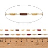 Handmade Brass Glass Beaded Chains GL-CBA1C06-03G-3