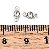 Flat Round Brass Rhinestone Connecter Settings KK-P340-06A-P-3