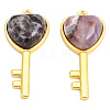 Natural Amethyst Pendants G-N326-158-11-3