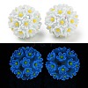 Handmade Luminous Polymer Clay Rhinestone Beads CLAY-H003-04D-1