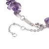 Natural Amethyst Chip Beaded Necklace NJEW-JN03824-03-5