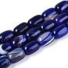 Dyed Natural Banded Agate Beads Strands G-T144-44C-4