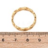304 Stainless Steel Clear Cubic Zirconia Wave Finger Rings for Women RJEW-Z115-02G-2