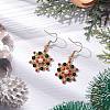 Christmas Alloy Rhinestone Dangle Earrings EJEW-JE06121-01-2