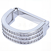 Zinc Alloy Clear Cubic Zirconia Tie Clips AJEW-WH20096-01-7