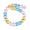 Electroplate Transparent Glass Beads Strands GL-CBADAFE-01B-3