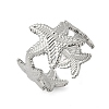 304 Stainless Steel Open Cuff Rings for Women RJEW-U060-01A-P-2