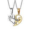 2Pcs 2 Style Word 1314 520 Couple Necklaces Sets VALE-PW0001-011G-1-1