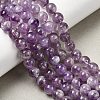Natural Lavender Amethyst Round Bead Strands G-O134-08-6mm-01-6