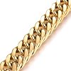 304 Stainless Steel Curb Chains Bracelets BJEW-E346-10G-2