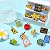 16Pcs 16 Styles Back To School Theme Enamel Pin JEWB-CJ0003-60-5