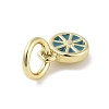 Rack Plating Brass Enamel Charms KK-M293-38G-01-2