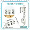 10Pcs Rack Plating Brass Fold Over Clasps KK-SC0006-67P-2