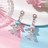 2Pcs 2 Colors Wedding Season Angel Glass Pearl & Acrylic Pendant Decorations HJEW-JM01920-1-2