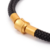 Braided Stainless Steel Wire European Style Bracelets Making MAK-G014-01G-A-2