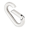 1Pc Rhodium Plated 925 Sterling Silver Spring Rings Clasp STER-PH0002-26-1