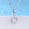 Sterling Silver Micro Pave Cubic Zirconia Pendants STER-BB71905-3