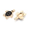 Alloy Rhinestone and Enamel Pendants PALLOY-T092-40G-05-2