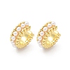 Brass Plastic Pearl Cuff Earrings EJEW-G420-01G-4