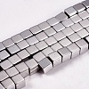 Electroplate Non-magnetic Synthetic Hematite Beads Strands G-J170A-4x4mm-01-1