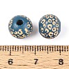 Painted Natural Wood Beads WOOD-T021-53A-03-3
