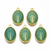 Brass Enamel Pendants KK-S345-179B-1