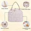 Flower Printed Cotton Foil Lunch Bags AJEW-WH20001-92-6