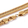 Vacuum Plating 304 Stainless Steel Wheat Chain Necklaces & Bracelets Jewelry Sets SJEW-I207-02G-4