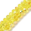 AB Color Plated Transparent Electroplate Beads Strands EGLA-H104-06C-1