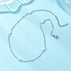 Natural Pearl Rice & 304 Stainless Steel Satellite Chain Paperclip Chain Necklaces for Women NJEW-JN05823-01-1