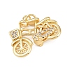 Brass Micro Pave Clear Cubic Zirconia Pendants KK-G544-03G-02-2