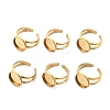 Ion Plating(IP) 304 Stainless Steel Cuff Ring Settings STAS-E202-02C-G-1