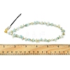 Natural Flower Amazonite Chip & CCB Plastic Round Beaded Mobile Straps HJEW-FZ00003-3