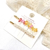 Imitation Pearl Iron Alligator Hair Clips Sets PW-WGF400E-01-1