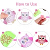 DIY 5D Owl Diamond Painting Keychain Kit DIY-WH0163-82A-3