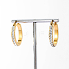 Elegant Geometric Oval Stainless Steel Hoop Earrings KG0792-3