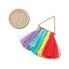 3Pcs Polyester Tassel Big Pendants PALLOY-JF03207-2