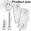 201 Stainless Steel Door Lock Hole Cover Plate DIY-WH0750-373B-2