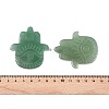 Natural Green Aventurine Hamsa Hand with Eye Figurines DJEW-N003-04H-3