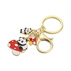 Rack Plating Panda Zinc Alloy Enamel Pendant Keychain KEYC-G064-01F-2