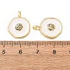 Brass Enamel Pendants KK-CJC12A6-01A-G-3