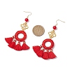 Polycotton Tassels Chandelier Earrings for Women EJEW-JE06211-3