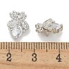 Rack Plating Brass Micro Pave Clear Cubic Zirconia Buttons KK-K293-02P-3