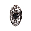 Natural Obsidian Retro Finger Rings RJEW-B067-02R-29-2