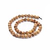 Natural Wood Beads Strands WOOD-F008-05-B-3