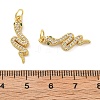 Brass Micro Pave Cubic Zirconia Pendants KK-C092-03G-3