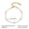 304 Stainless Steel Crystal Rhinestone Link Chain Bracelets for Women XX6576-17-1